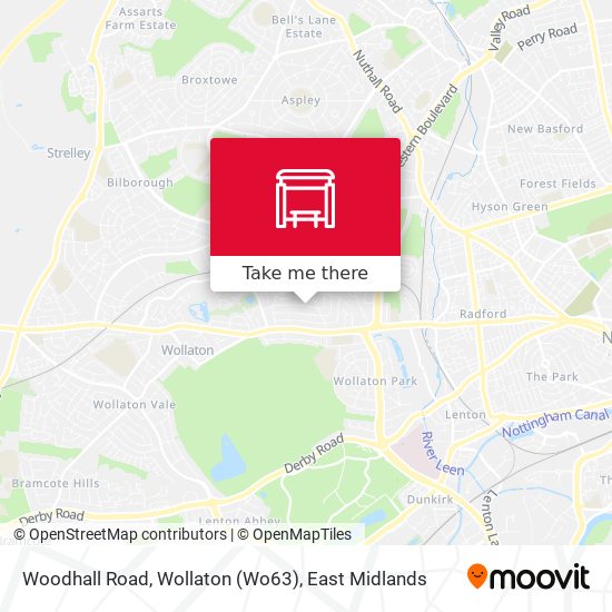 Woodhall Road, Wollaton (Wo63) map