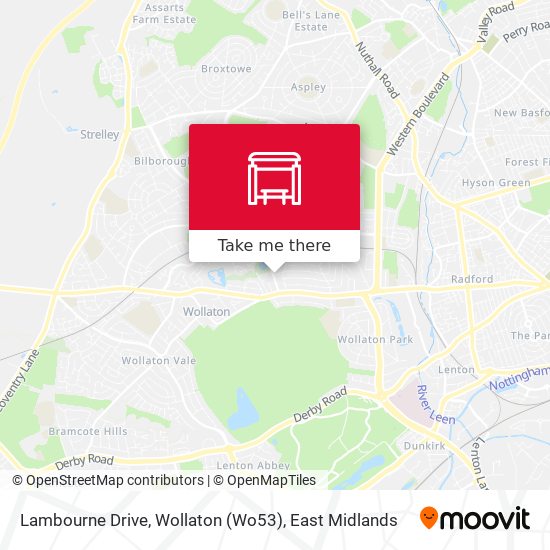 Lambourne Drive, Wollaton (Wo53) map