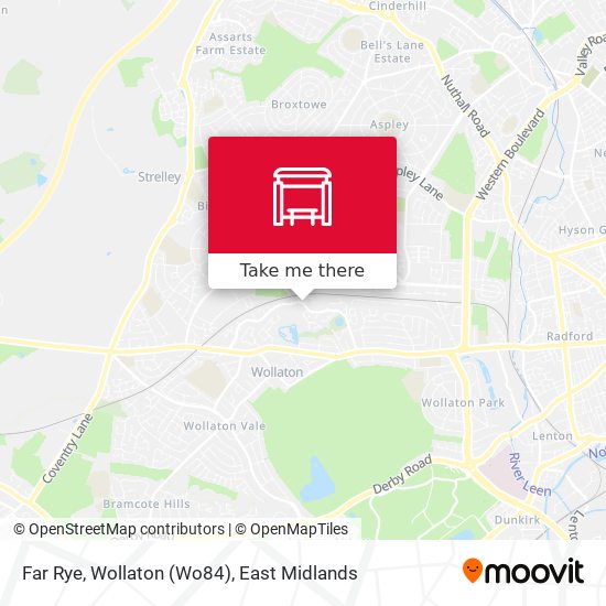 Far Rye, Wollaton (Wo84) map