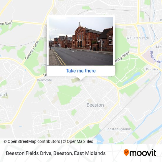 Beeston Fields Drive, Beeston map