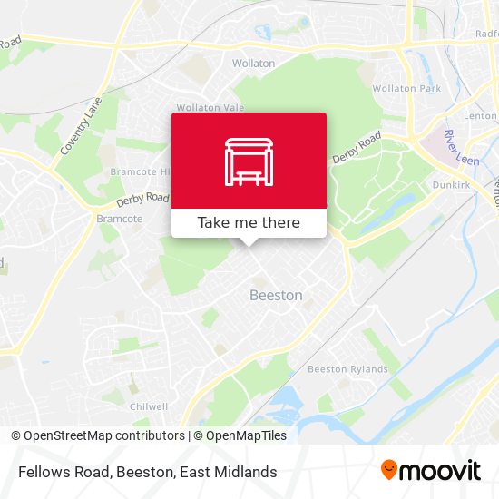 Fellows Road, Beeston map