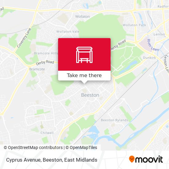 Cyprus Avenue, Beeston map