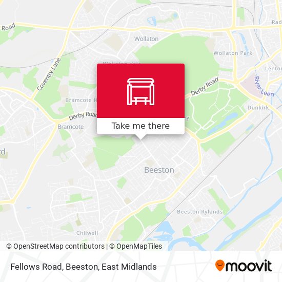Fellows Road, Beeston map