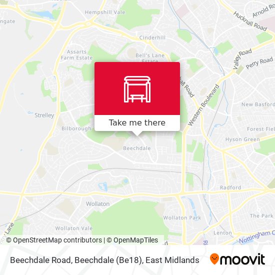Beechdale Road, Beechdale (Be18) map