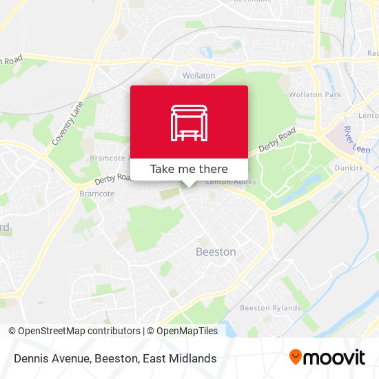 Dennis Avenue, Beeston map