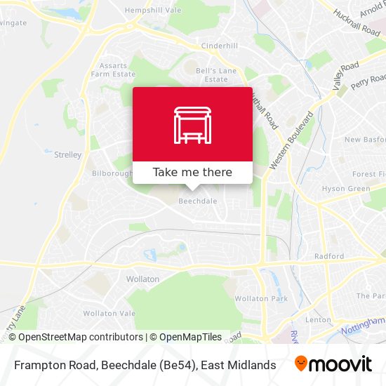 Frampton Road, Beechdale (Be54) map