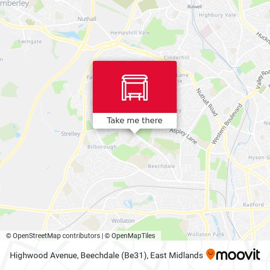 Highwood Avenue, Beechdale (Be31) map