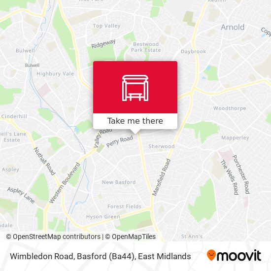 Wimbledon Road, Basford (Ba44) map