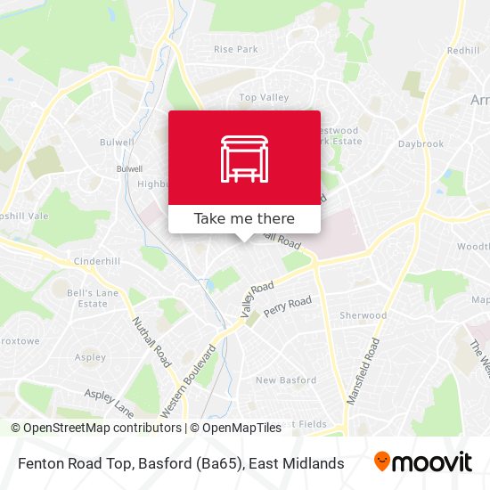 Fenton Road Top, Basford (Ba65) map