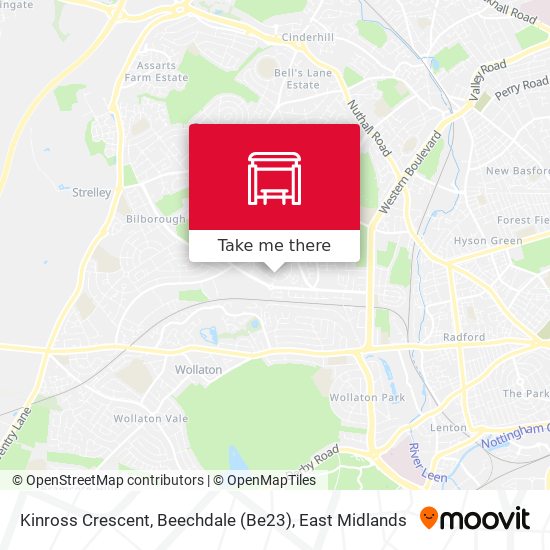 Kinross Crescent, Beechdale (Be23) map