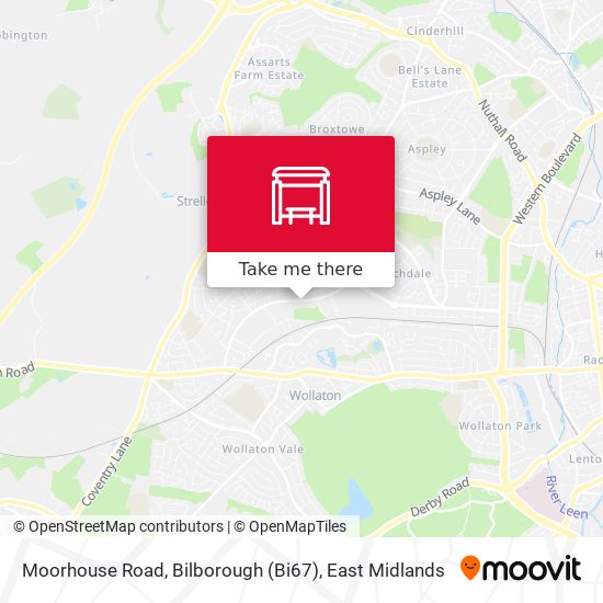 Moorhouse Road, Bilborough (Bi67) map