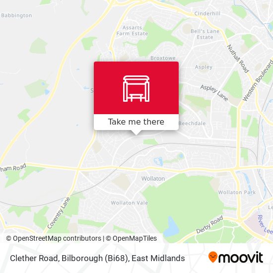 Clether Road, Bilborough (Bi68) map