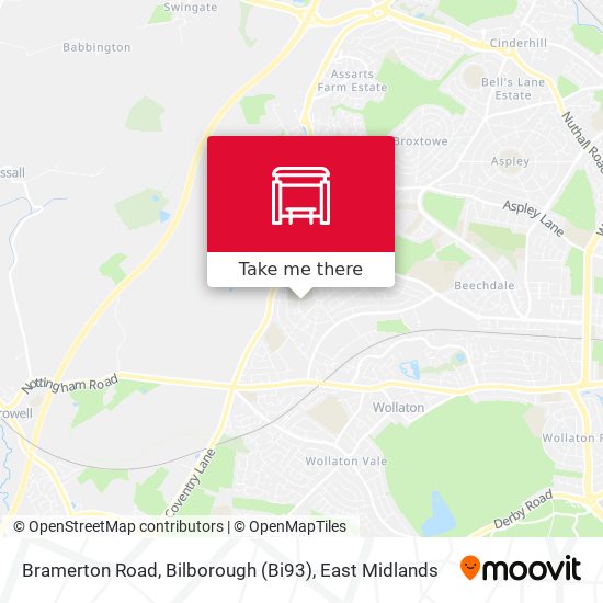 Bramerton Road, Bilborough (Bi93) map