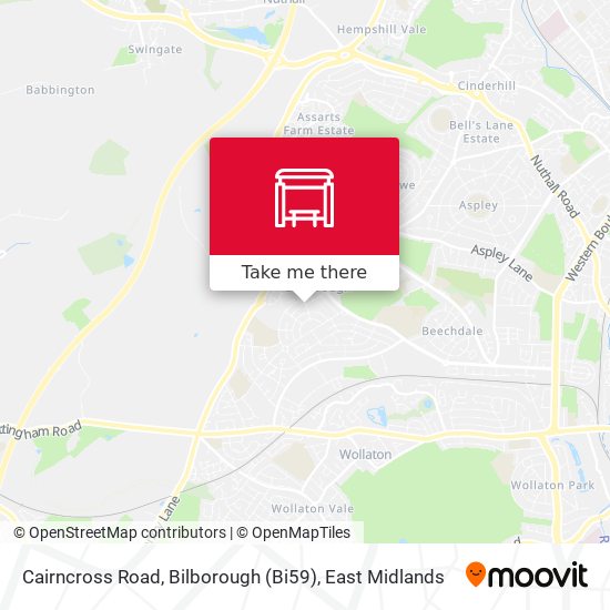Cairncross Road, Bilborough (Bi59) map