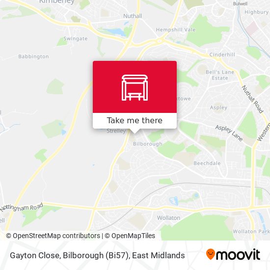 Gayton Close, Bilborough (Bi57) map