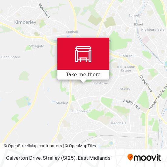 Calverton Drive, Strelley (St25) map