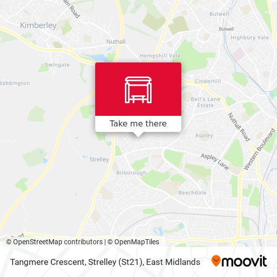 Tangmere Crescent, Strelley (St21) map