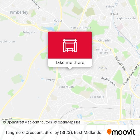 Tangmere Crescent, Strelley (St23) map