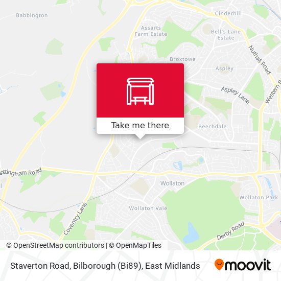 Staverton Road, Bilborough (Bi89) map