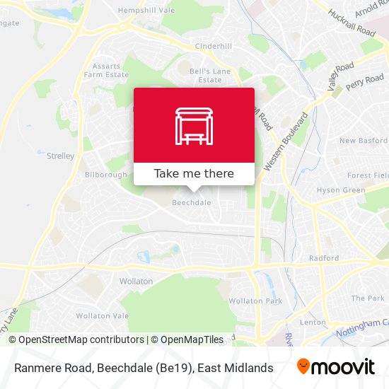 Ranmere Road, Beechdale (Be19) map