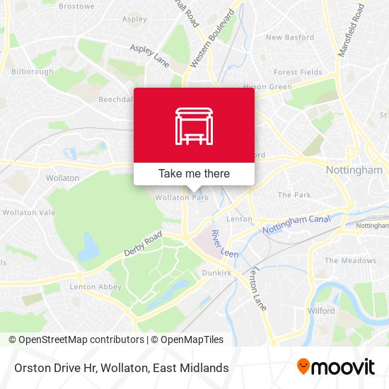 Orston Drive Hr, Wollaton map