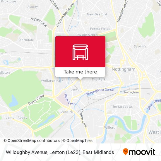 Willoughby Avenue, Lenton (Le23) map