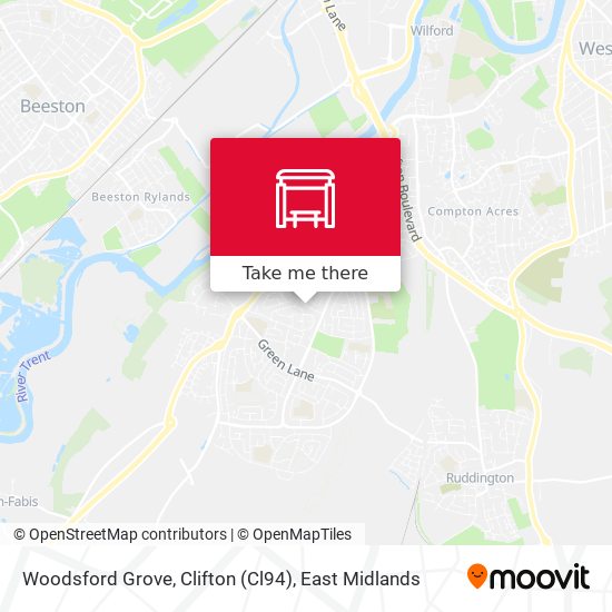 Woodsford Grove, Clifton (Cl94) map