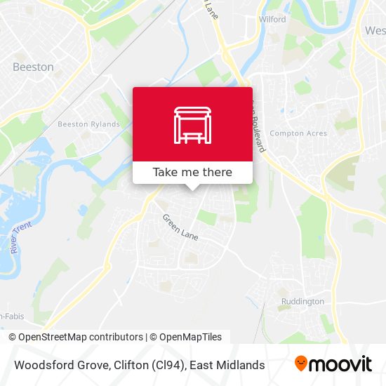 Woodsford Grove, Clifton (Cl94) map
