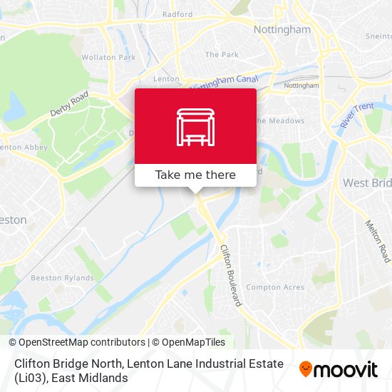 Clifton Bridge North, Lenton Lane Industrial Estate (Li03) map