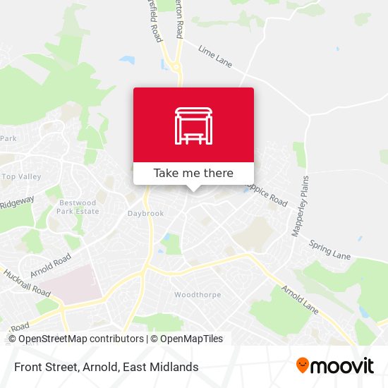 Front Street, Arnold map