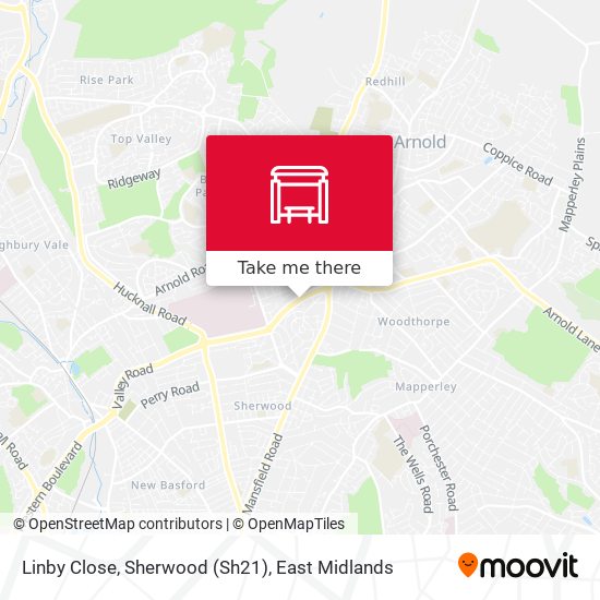 Linby Close, Sherwood (Sh21) map