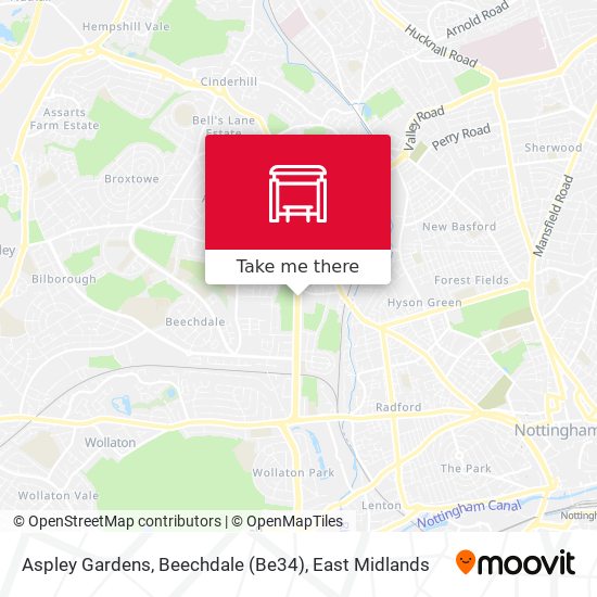 Aspley Gardens, Beechdale (Be34) map
