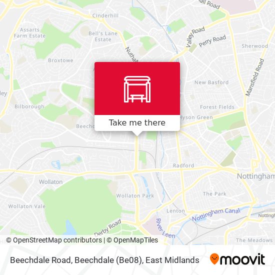 Beechdale Road, Beechdale (Be08) map