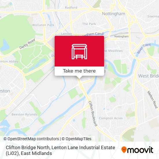Clifton Bridge North, Lenton Lane Industrial Estate (Li02) map