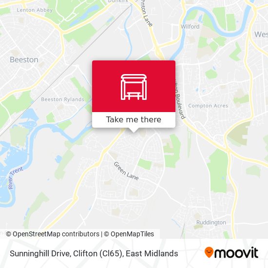 Sunninghill Drive, Clifton (Cl65) map