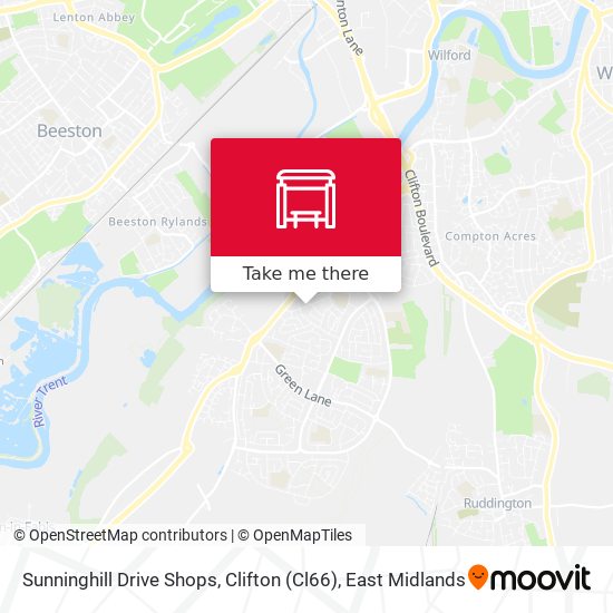 Sunninghill Drive Shops, Clifton (Cl66) map