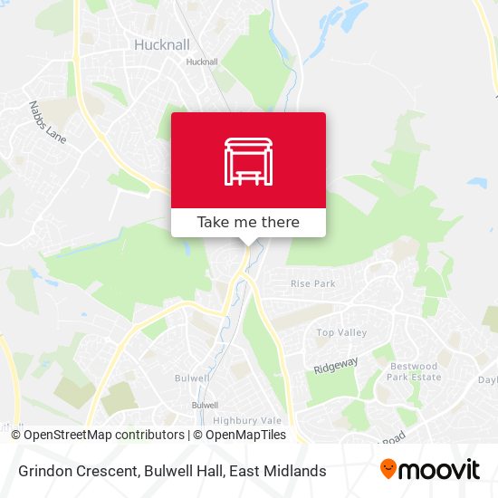 Grindon Crescent, Bulwell Hall map