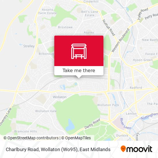 Charlbury Road, Wollaton (Wo95) map