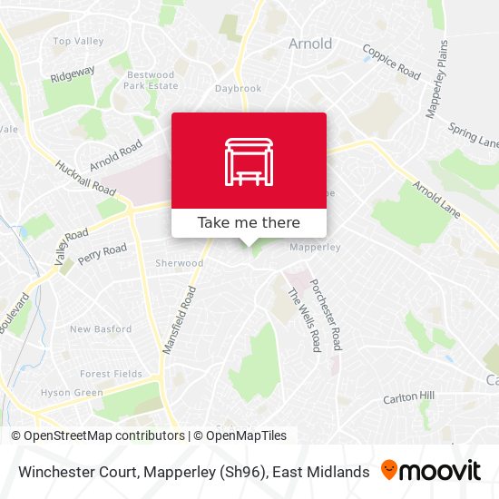 Winchester Court, Mapperley (Sh96) map