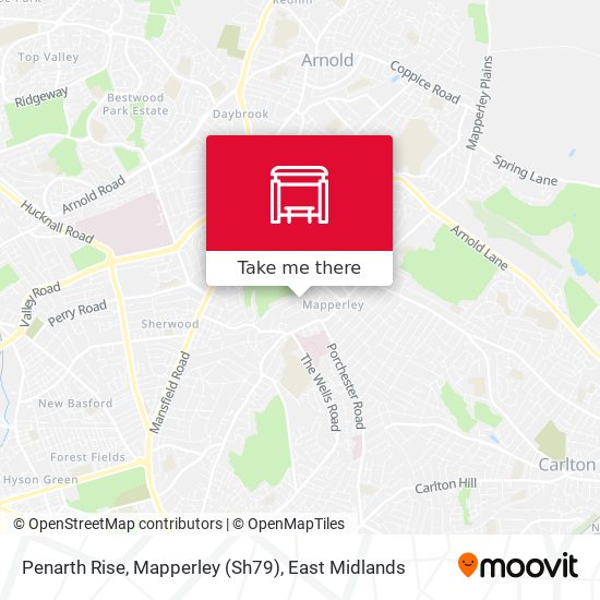 Penarth Rise, Mapperley (Sh79) map