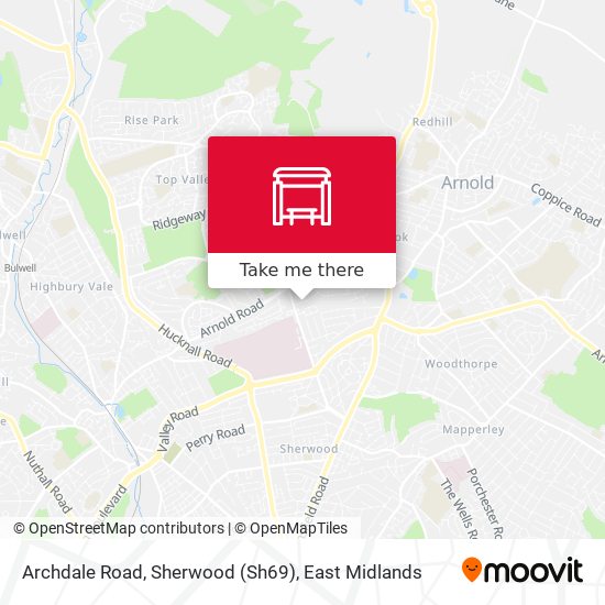 Archdale Road, Sherwood (Sh69) map