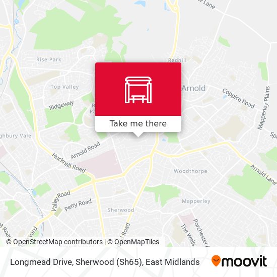 Longmead Drive, Sherwood (Sh65) map