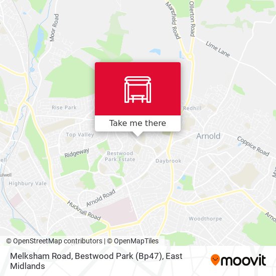 Melksham Road, Bestwood Park (Bp47) map