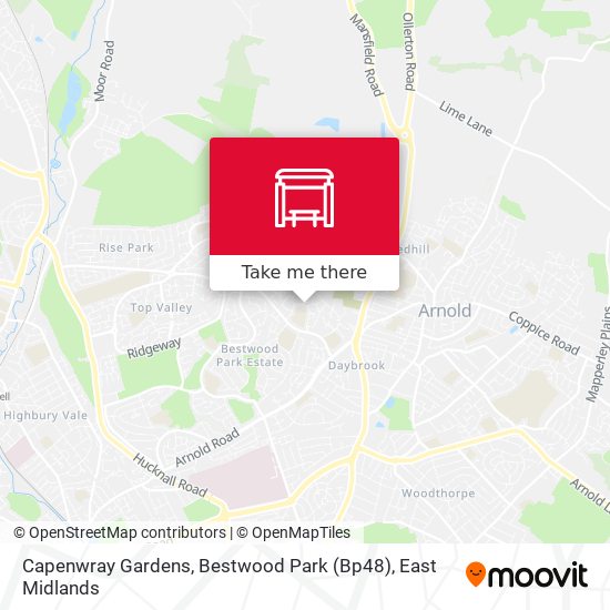 Capenwray Gardens, Bestwood Park (Bp48) map