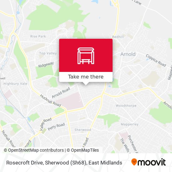 Rosecroft Drive, Sherwood (Sh68) map