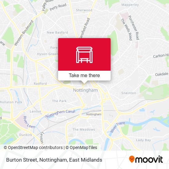 Burton Street, Nottingham map