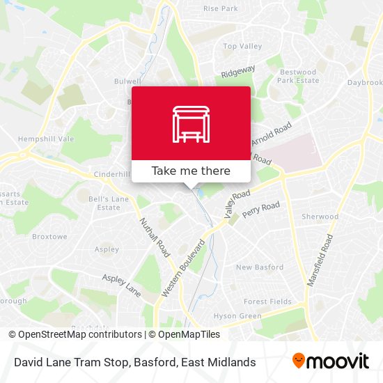 David Lane Tram Stop, Basford map