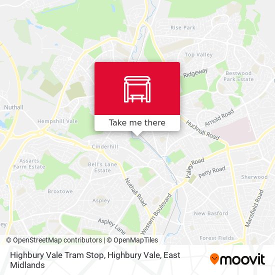 Highbury Vale Tram Stop, Highbury Vale map