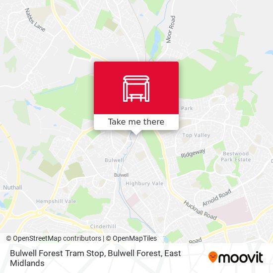 Bulwell Forest Tram Stop, Bulwell Forest map