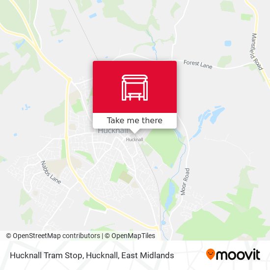 Hucknall Tram Stop, Hucknall map